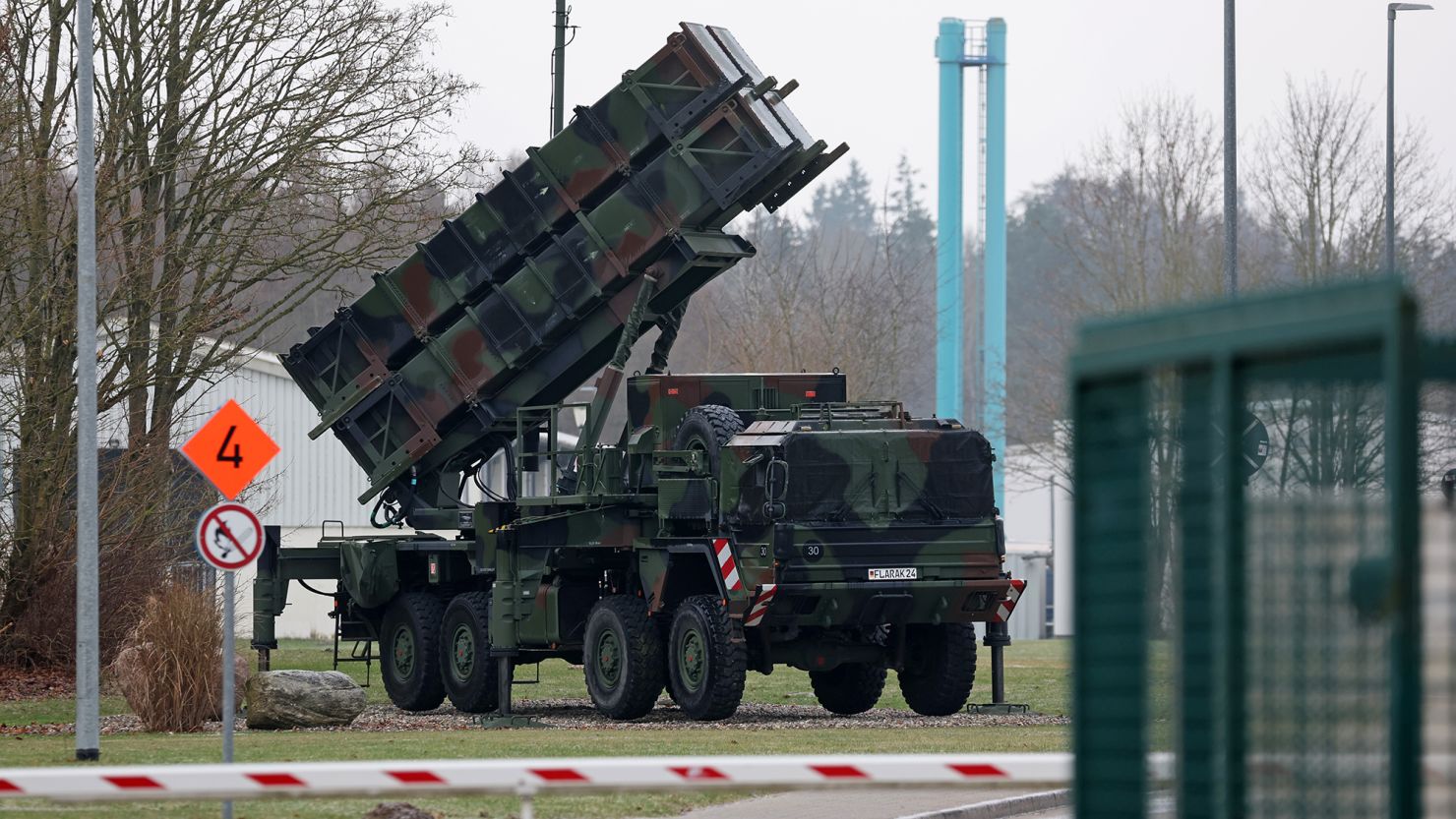 A Patriot air defense system, pictured in Germany in January.