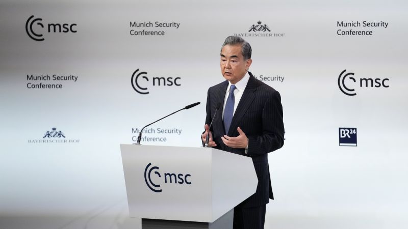 NextImg:China's top diplomat says Russia ties 'rock solid' ahead of anniversary of Ukraine invasion | CNN