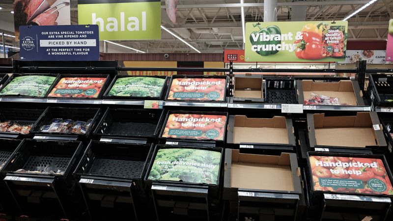 UK supermarkets Tesco, Aldi and Asda are rationing fruit and salad vegetables