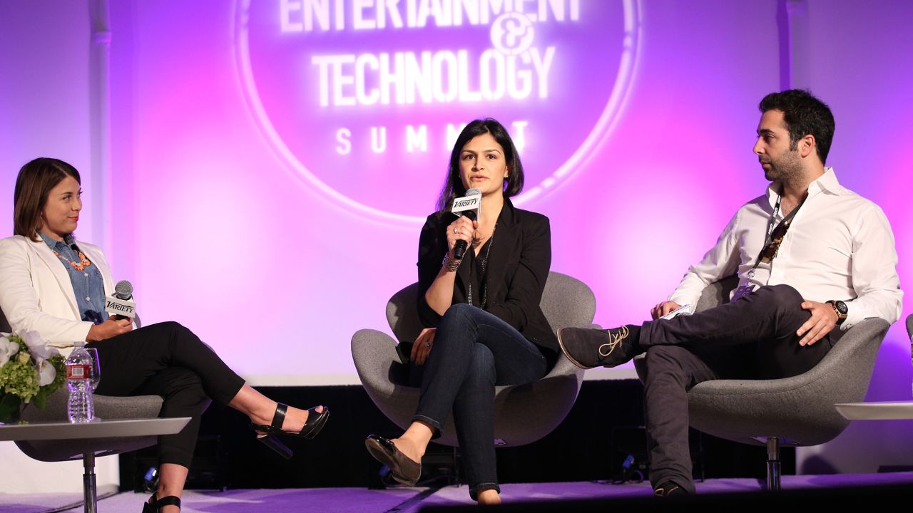 (L-R) Taco Bell's Tressie Lieberman, Tumblr's Sima Sistani and Tinder's Justin Mateen attend Variety's Spring 2014 Entertainment and Technology Summit at The Ritz-Carlton, Marina Del Rey on May 5, 2014 in Marina del Rey, California.  