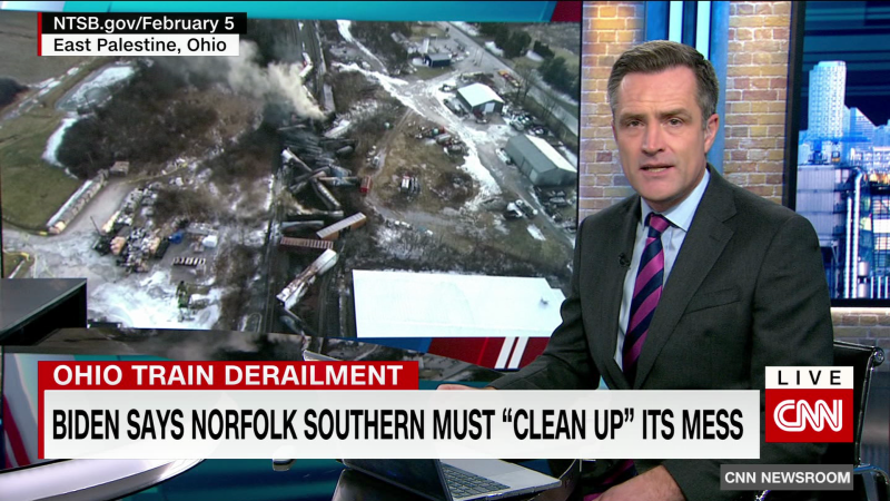 Biden says Norfolk Southern must “clean up” its mess | CNN