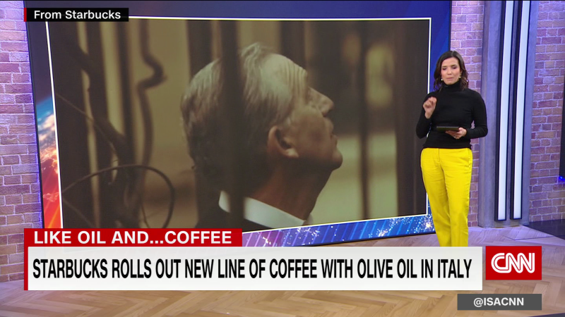 Starbucks rolls out new line of coffee with olive oil in Italy | CNN Business