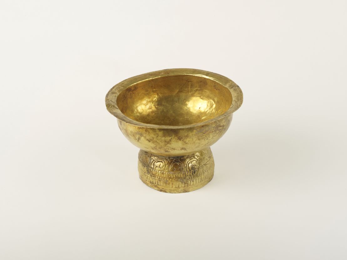 A gold bowl from Latchford's collection may have been used by kings. 
