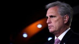 Rep. Kevin McCarthy speaks to the media on Capitol Hill in Washington, DC, in May 2019. 