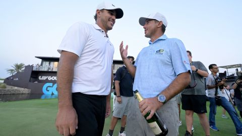 Brooks and Chase Koepka toast their victory at the LIV Golf Invitiational - Jeddah.