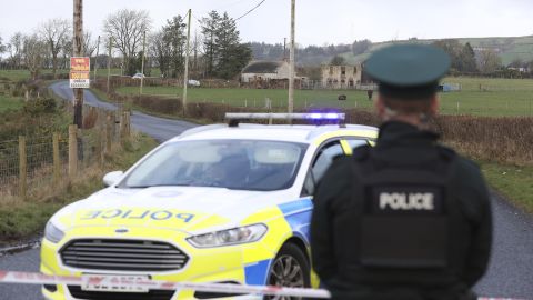 A police cordon is seen near a property in Drumnakilly.