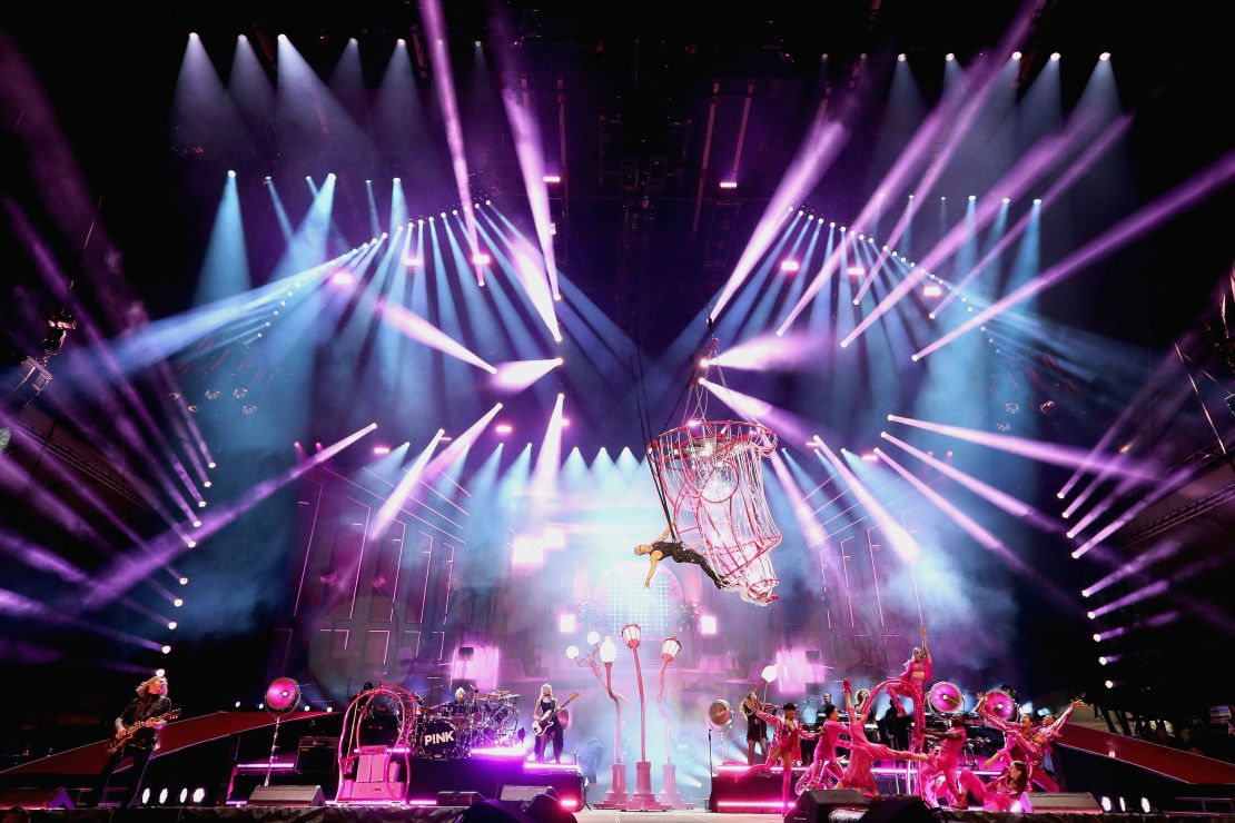 Pink performing in Texas in 2019. She'll kick off her "Summer Carnival Tour" in June.