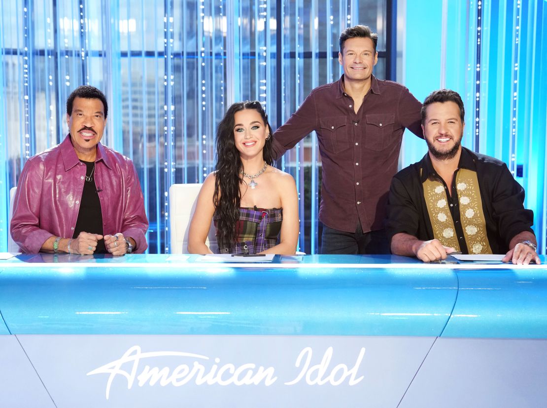 (From left) Lionel Richie, Katy Perry, Ryan Seacrest and Luke Bryan on 'American Idol.'  