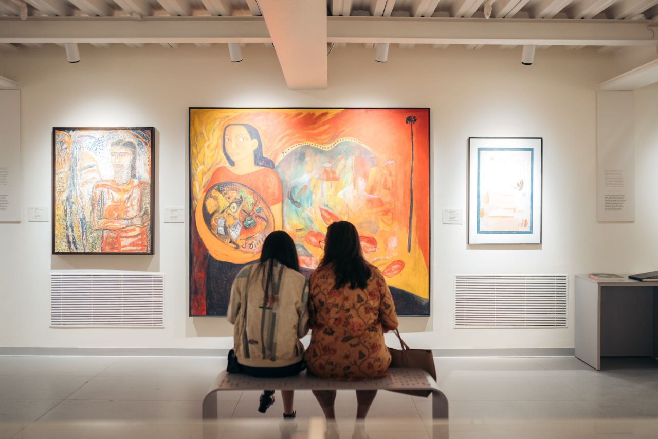 The museum opened with four exhibitions largely drawn from its 60,000-item collection.