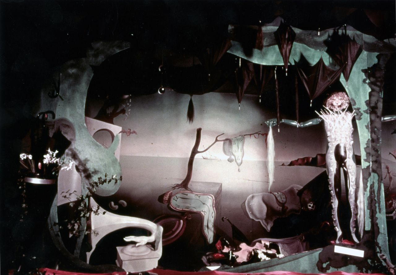 "Dream of Venus," 1939, as photographed by Eric Schaal. The two beans to the left of the central clock were the clue that the curators needed to confirm that "Visions of Eternity" was a panel taken from this mural. 