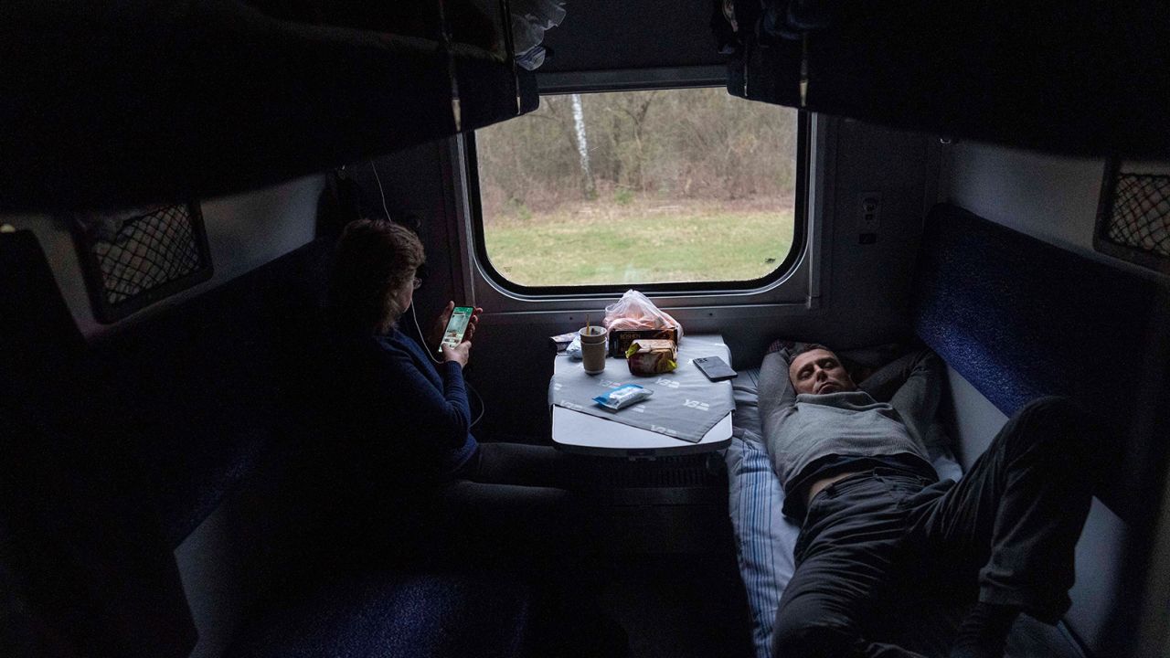 First class sleeper passengers get plush cabins to themselves.