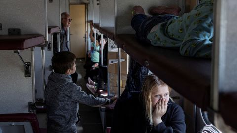 Cheap and reliable, the sleeper trains are a 'lifeline' for Ukrainians, who can travel in bunkbed-filled carriages in third class.