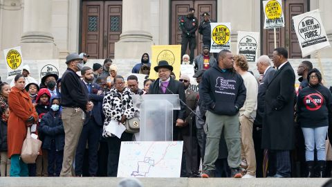 Over 200 people gather on the steps of the Mississippi Capitol in Jackson, to voice their opposition to Mississippi House Bill 1020 on Tuesday, January 31.
