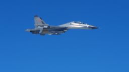 Chinese PLA J-11 fighter jet near the Paracel Island over the South China Sea on Friday. 