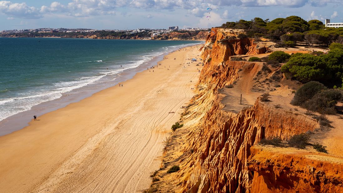<strong>6. Praia da Falésia, </strong><strong>Olhos de Agua, Portugal:</strong> From cliffs to sand to sea, Praia da Falésia in Portugal's Algarve region delivers plenty to look as you're lulled by the sound of the surf.