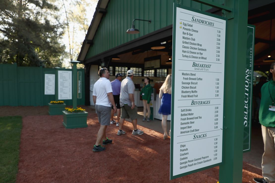 Sandwiches have headlined The Masters concessions menu for years.