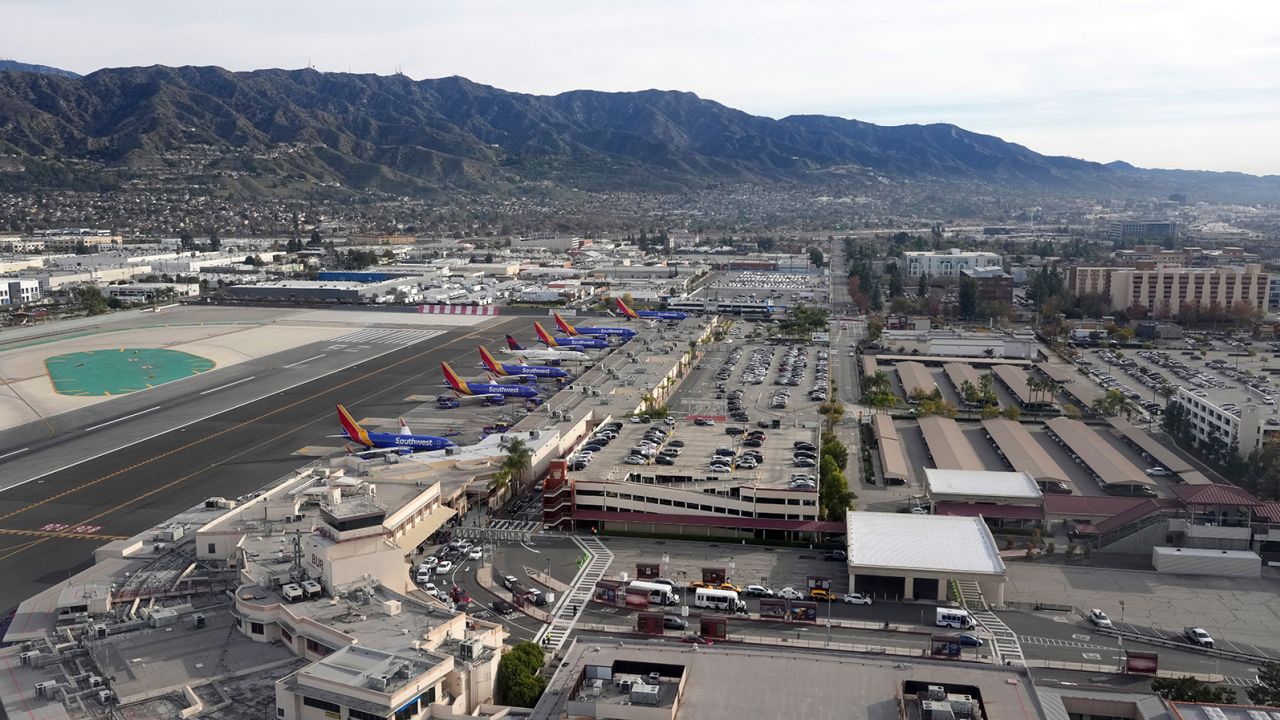 A general view at Hollywood Burbank Airport in Burbank, California, is seen in a 2022 file photo.