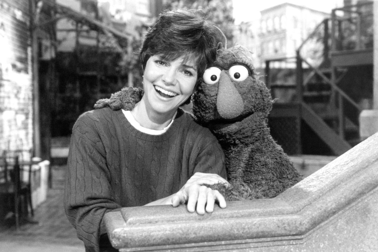 Field appears on "Sesame Street" in 1992.