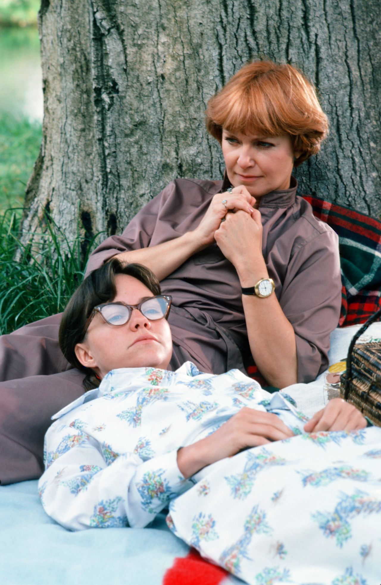 Field, bottom, and Joanne Woodward star in the miniseries "Sybil" in 1976. Field won an Emmy Award for her role as a young woman with dissociative identity disorder.