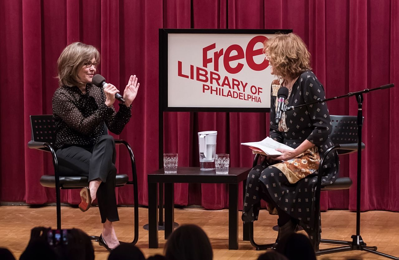Field discusses her memoir "In Pieces" at an event in Philadelphia in 2019. In her book, she wrote that <a href="https://www.cnn.com/videos/world/2018/09/19/intv-amanpour-sally-field.cnn" target="_blank">she suffered abuse during her childhood</a>.