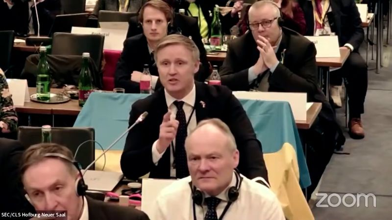 NextImg:'Russian warship, go f**k yourself': Latvian MP invokes Ukrainian rallying cry to slam Russia at OPEC | CNN