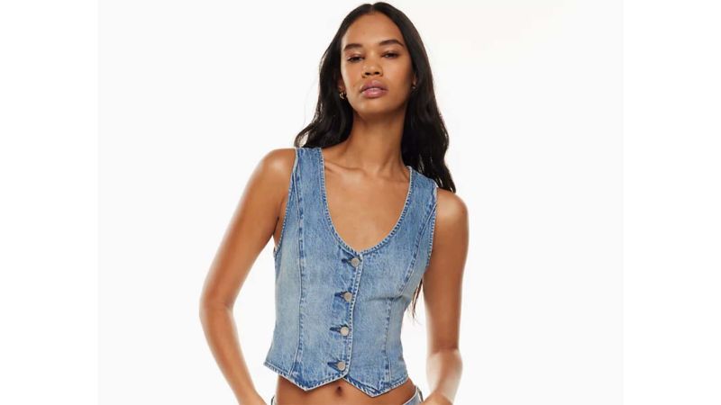 Denim clearance vest top