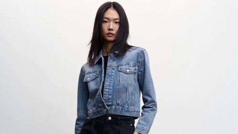 Denim jacket with underlined Mango pockets