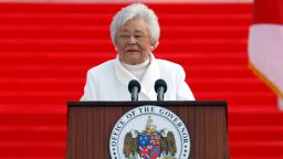 Alabama Gov. Kay Ivey speaks after she is sworn in as the 54th Governor of Alabama during a ceremony on the steps of the Alabama State Capitol, Monday, Jan. 16, 2023 in Montgomery, Ala. Ivey announced Friday, Feb. 24, 2023, that an internal review of the state's execution procedures is complete and that the state will resume lethal injections. (AP Photo/Butch Dill, File)