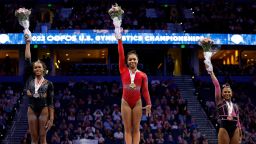 In a historic first, three Black women — Shilese Jones, Konnor McClain and Jordan Chiles — earned top honors in the all-around competition at the US Gymnastics Championships last August. 