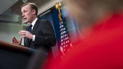 National security adviser Jake Sullivan speaks during a news conference at the White House in Washington, DC, on December 12, 2022. 