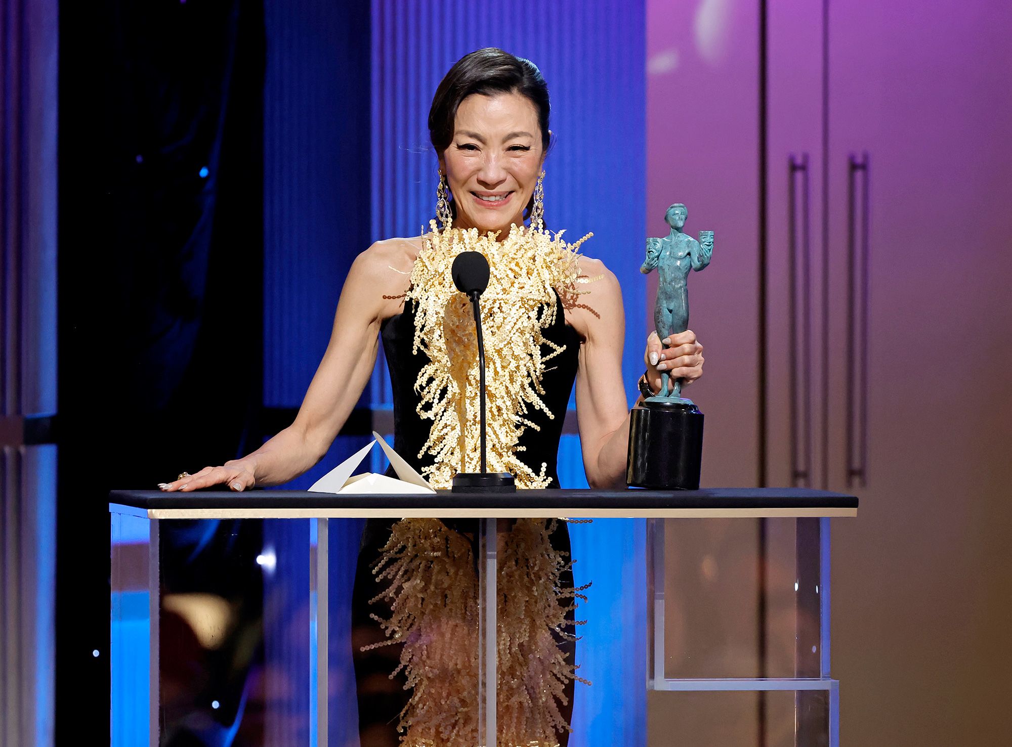 Michelle Yeoh wins best actress award, making Oscar history