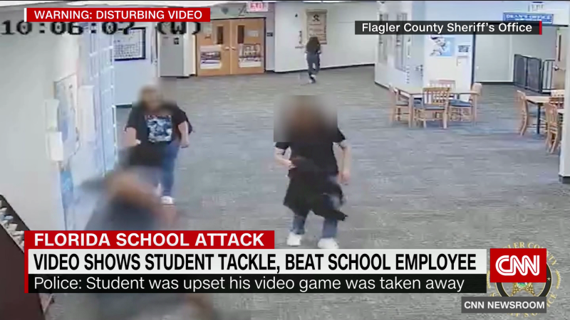 Video shows student tackle and beat school employee | CNN