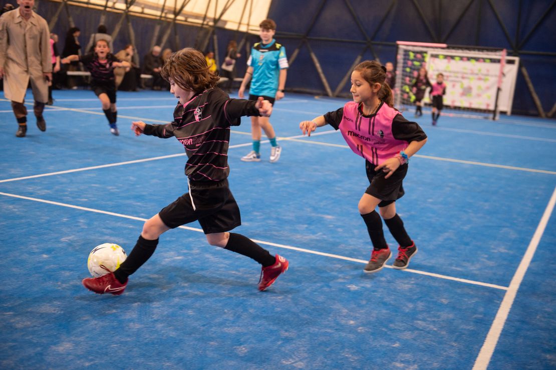 A children's football match overlapped the Cormio fashion show.