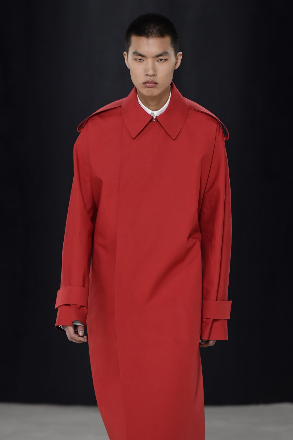 Creative director Maximillian Davis infused the entire collection with Ferragamo's trademark shade of red.