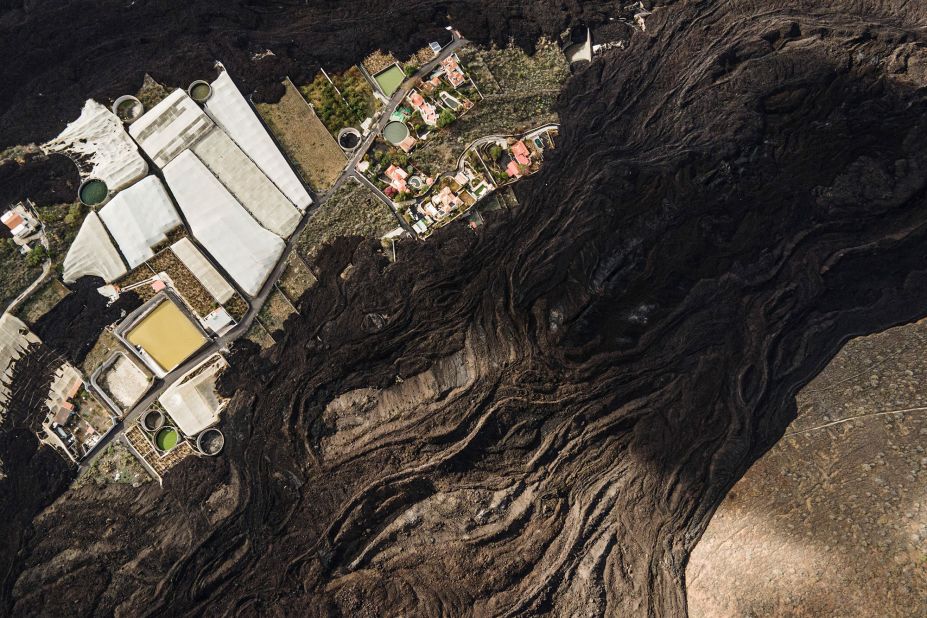 Photographer Cesar Dezfuli documented lava flows from a volcano on the Spanish island of La Palma, in the Canary Islands.