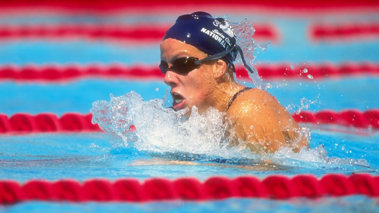 Jamie Cail swims during the 1998 national championships.