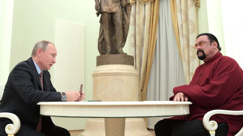 NextImg:Vladimir Putin signs a decree honoring US actor -- and Russian citizen -- Steven Seagal | CNN
