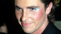 Christian Bale attends premiere of 'Velvet Goldmine,' New York, October 26, 1998. (Photo by Steve Eichner/Getty Images)