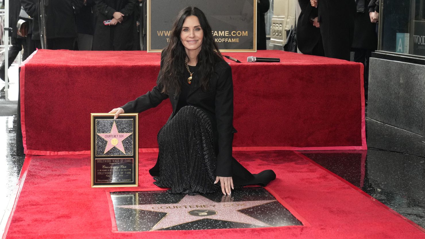 Courteney Cox honored with a star on the Hollywood Walk of Fame on Monday, Feb. 27. 