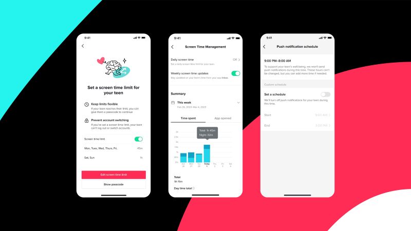 TikTok to set one hour daily screen time limit by default for