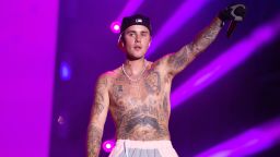 BUDAPEST, HUNGARY - AUGUST 12: Justin Bieber performs on day three of Sziget Festival 2022 on Óbudai-sziget Island on August 12, 2022 in Budapest, Hungary. (Photo by Joseph Okpako/WireImage)
