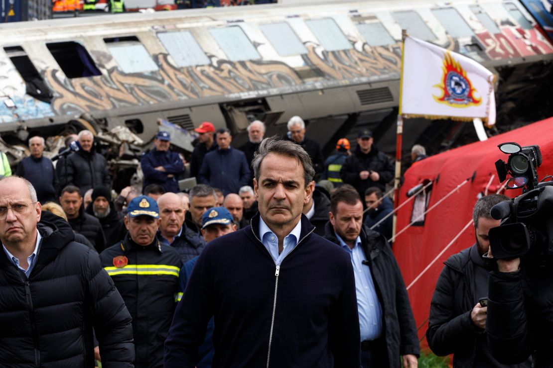Greek Prime Minister Kyriakos Mitsotakis attributed the crash to "tragic human error," while visiting the scene of the incident in Tempi on Wednesday.