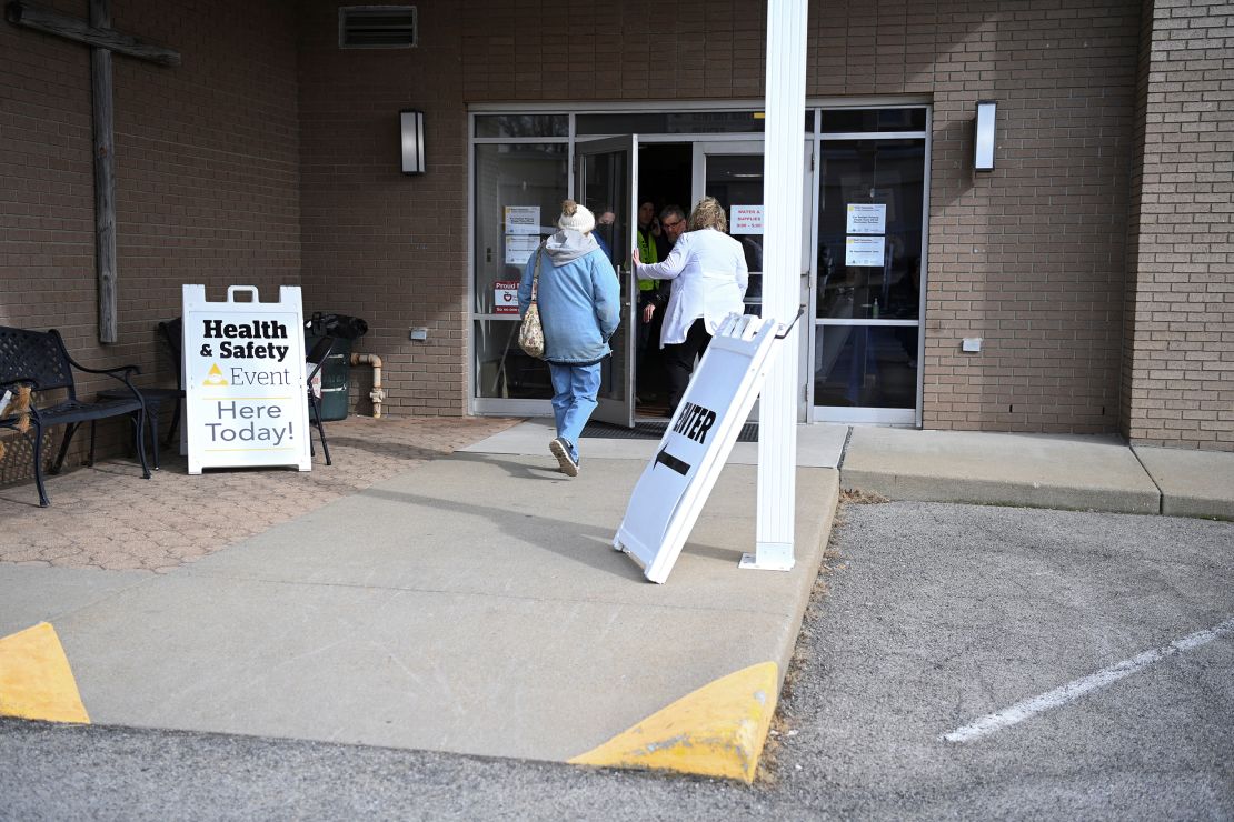 Residents visited a clinic following the derailment of a train carrying toxic chemicals in East Palestine, Ohio.