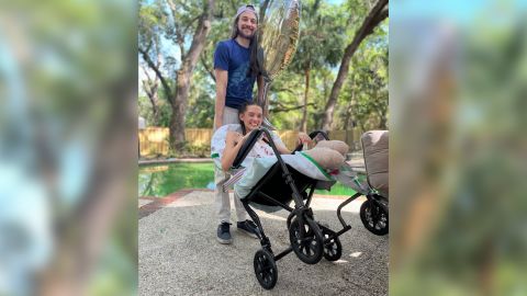 Bridges left the hospital on her 21st birthday, more than two months after being admitted. Here she is with her brother Will.