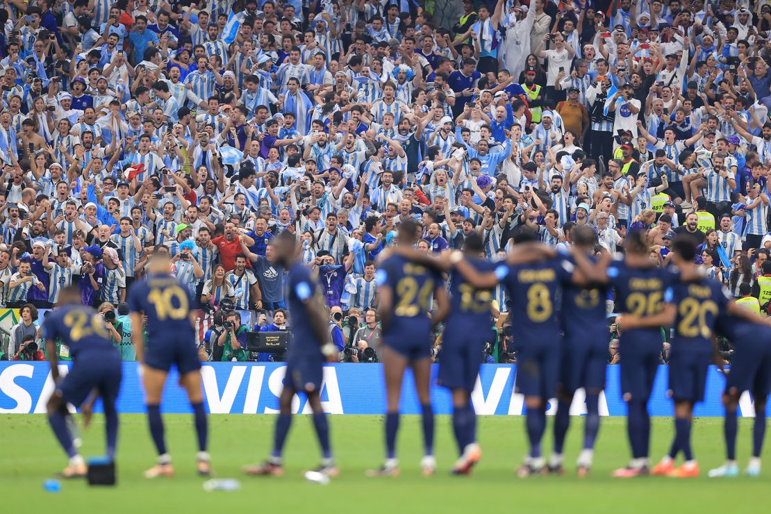 Argentina fans played their part by pilling pressure on the French penalty takers.