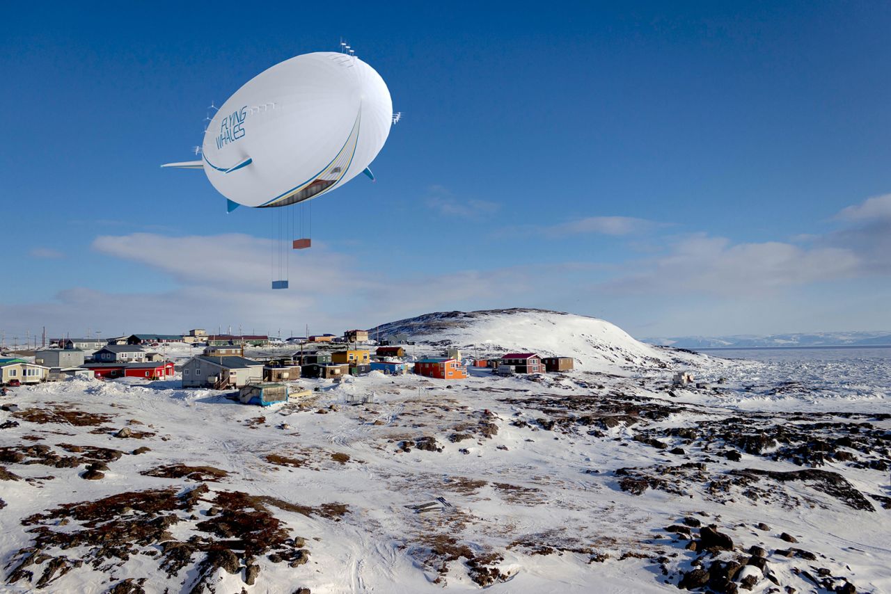 Flying Whales' airships, pictured here in a render, could access remote locations without roads, railways or airports.