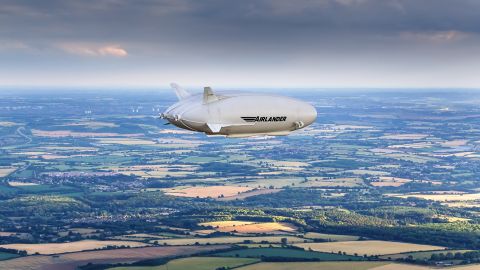 The Airlander 10, a hybrid aircraft built by HAV, conducted its first voyage in 2016, and is pictured here during a test flight the following year.