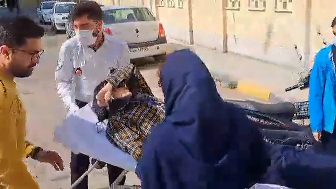  Medical team moving by a stretcher a student of Isfahan University of Technology  
