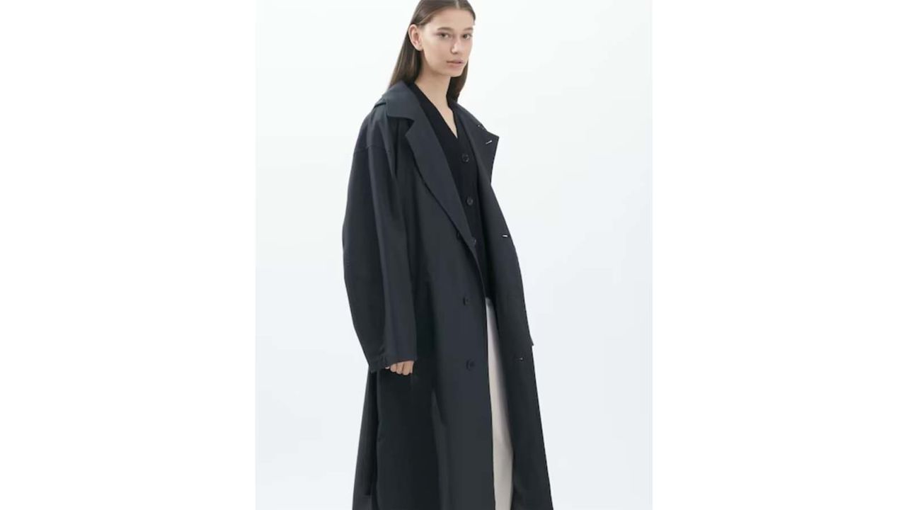 underscored Uniqlo U Hooded Coat Black