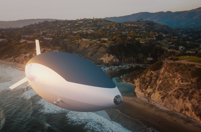 While most modern airship companies use helium as a lifting gas, others, such as H2 Clipper (whose airship is pictured in this render), are exploring hydrogen. Hydrogen is cheaper, has more lifting power, and can be a renewable element, whereas helium is expensive and could <a href="index.php?page=&url=https%3A%2F%2Fwww.acs.org%2Fcontent%2Fdam%2Facsorg%2Fgreenchemistry%2Fredesign%2FResearch%2520and%2520Innovation%2FEndangered%2520Elements%2Fendangered-elements-helium.pdf" target="_blank" target="_blank">run out</a>.  